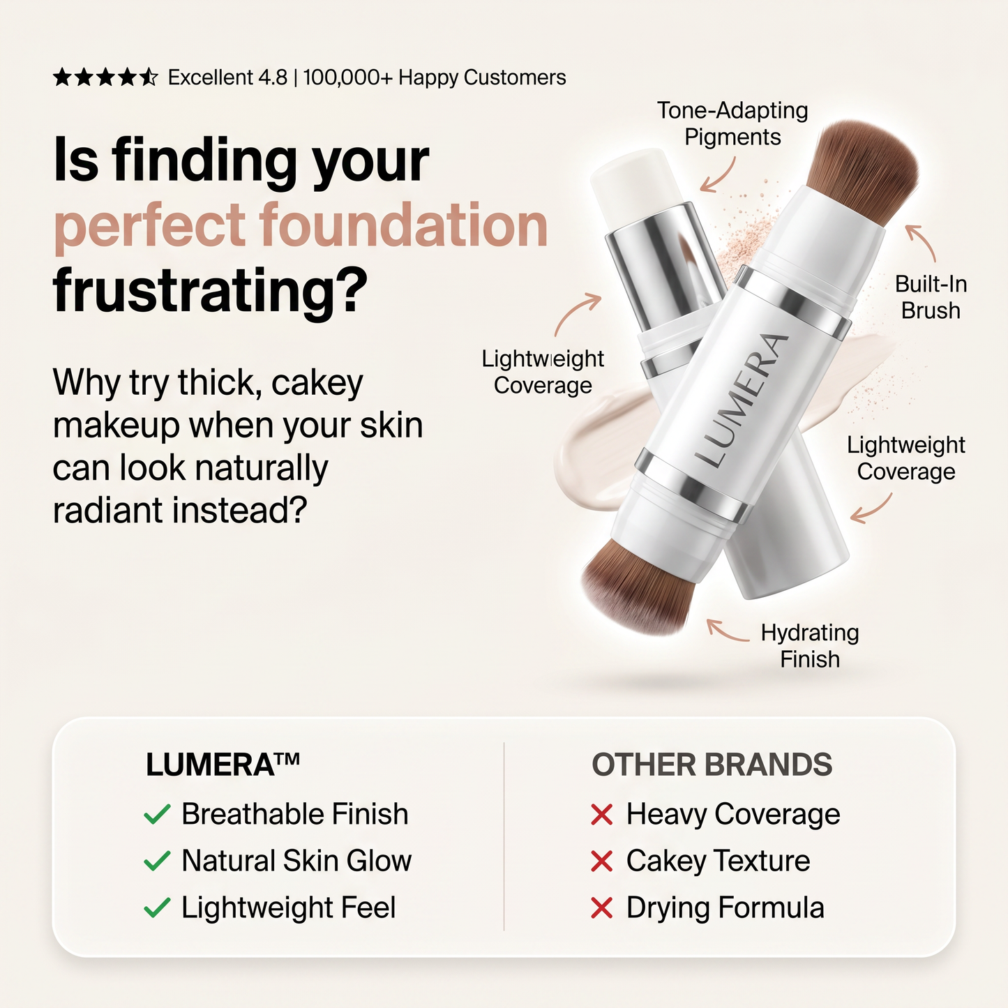 Lumera Glow Match Foundation Stick